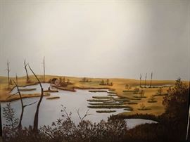 Large Wall Mural 5' x 6' Oil on Canvas