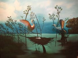 Large Wall Mural 5' x 6' Oil on Canvas