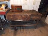 old wood work bench