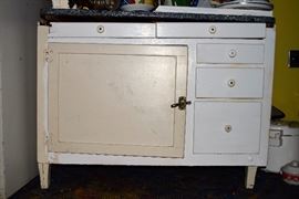 Hoosier cabinet base. Photo of top not shown.