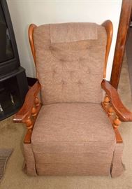 Vintage Tufted Rocking Chair / Recliner