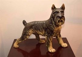 Large Ceramic Terrier Statue