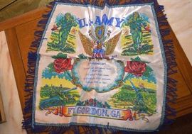 Vintage Military Souvenir Pillow Cases / Shams