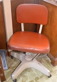Vintage Metal & Naugahyde Office Chair