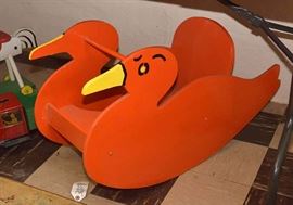 Vintage Children's Duck Rocking Toy