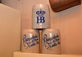 Stoneware Beer Mugs