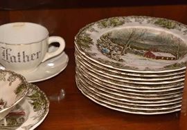 Johnson Brothers China Set - "The Friendly Village" Pattern