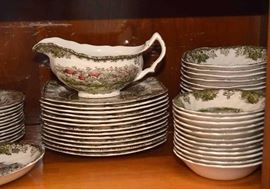 Johnson Brothers China Set - "The Friendly Village" Pattern