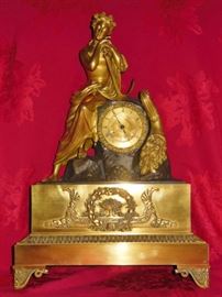 Very Fine Late-19th. C. Gilt-Bronze French Mantle Clock, property of Prince Montino Bourbon del Monte di San Faustino.