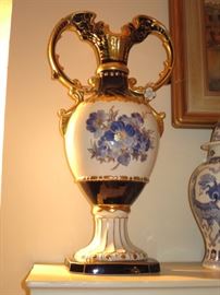 Large Royal Dux Double Handled Vase