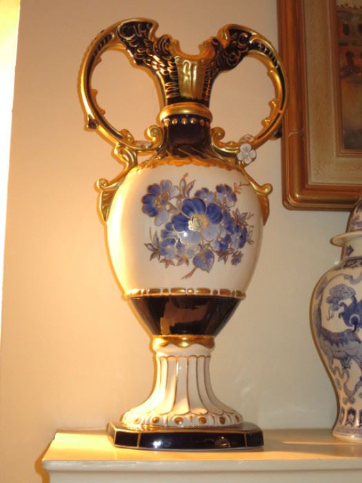 Large Royal Dux Double Handled Vase