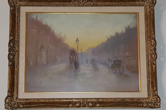 Lovely French Pastel by A. Fournier, listed.