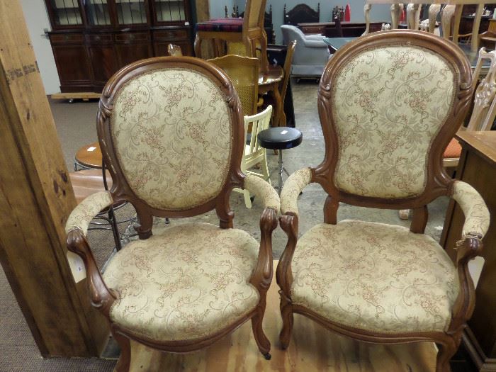 PAIR OF VICTORIAN PARLOR CHAIRS