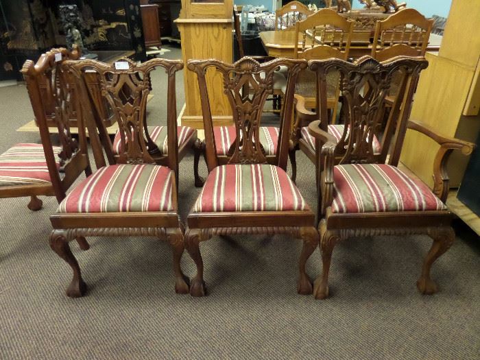 SET OF 6 QUEEN ANNE CHAIRS