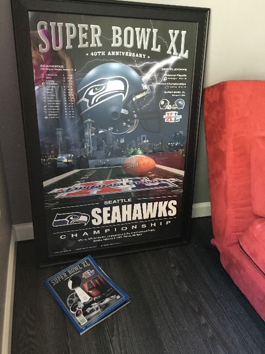 Super Bowl XL poster and collectors program