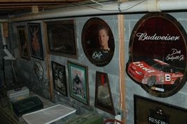 Mirrored Beer and racing signs