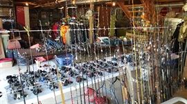 Vintage fishing equipment 
Reels
Rods
