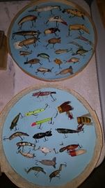 Selection of antique and vintage lures