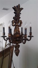 One of a pair of large wall sconces 