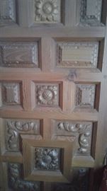 One of a pair of hand carved panels