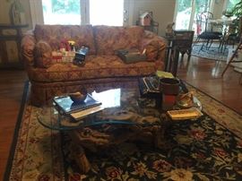 Gorgeous love seat, coffee table sold