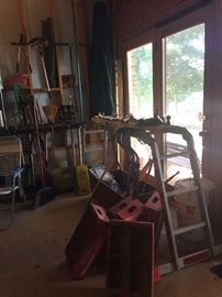 Vintage coke crates, ladder under safety recall and is now not for sale