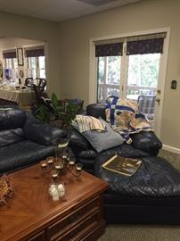 The blue club chair.