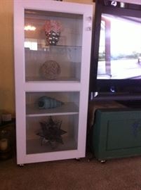 Pair of custom made glass display cupboard