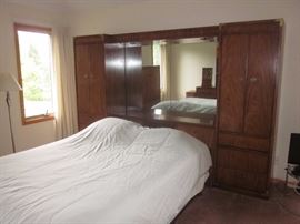 Thomasville bedroom set. Dresser, Armoire, headboard/Cabinets/wall unit. 