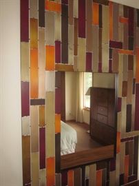 Mirror with large colorful frame