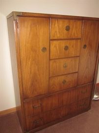 Thomasville bedroom set. Dresser, Armoire, headboard/Cabinets/wall unit. 