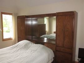 Thomasville bedroom set. Dresser, Armoire, headboard/Cabinets/wall unit. 