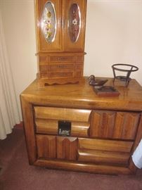 Lane Bedroom set, Queen set.  Nightstand, Headboard, dresser, armoire 
