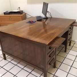 Antique Oak Partners Desk
