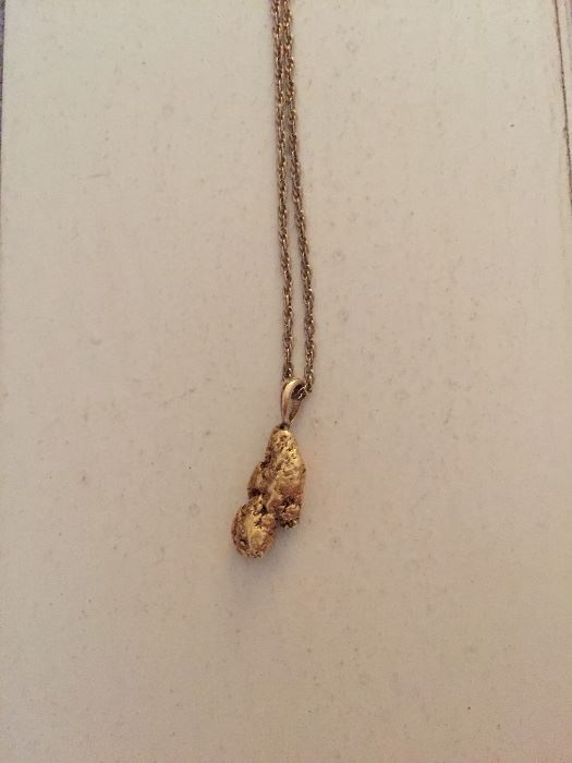 24k gold nugget pendant, approximately 10 grams of pure gold!!!