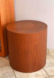 Modern Round Wood Pedestal (There are a pair of these.)