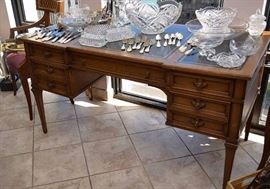 Vintage Leather Top Desk