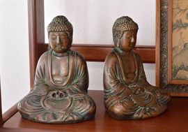 Vintage Copper Buddha Bookends
