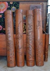 Carved Bamboo Wall Hangings