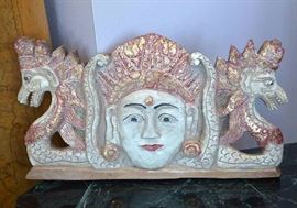 Indonesian or Balinese Architectural Wood Carving