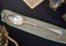 Antique Silver Plate Spoon, Bead Pattern 1880's, England