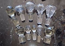 Dozens of Vintage Glass / Crystal Decanter Stoppers  