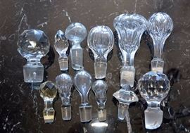 Dozens of Vintage Glass / Crystal Decanter Stoppers  