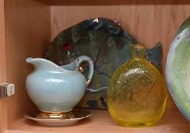 Blue Pitcher with 22K Gold Detailing