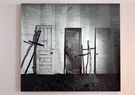 Mounted Photograph of Bathroom Doors