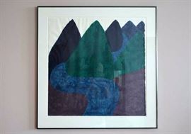  Color Woodcut Print by Carol Summers, Framed, "The Likiang"