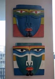 Hand-Painted Wood Wall Hangings