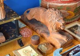 Ceramic Lion Figure
