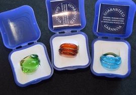 Murano Glass Rings