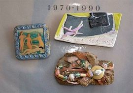 Handmade Art Brooches / Pins